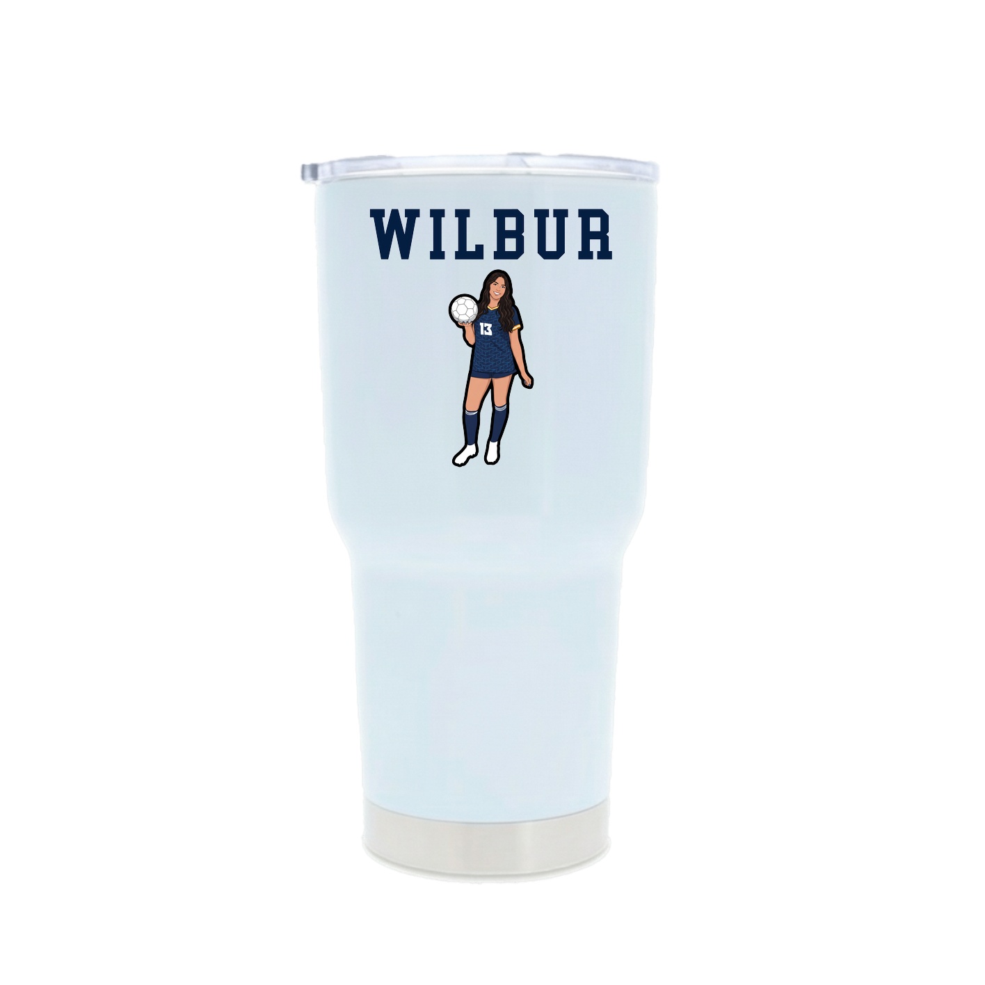 30oz Stainless Steel Tumbler — Shirsey in White