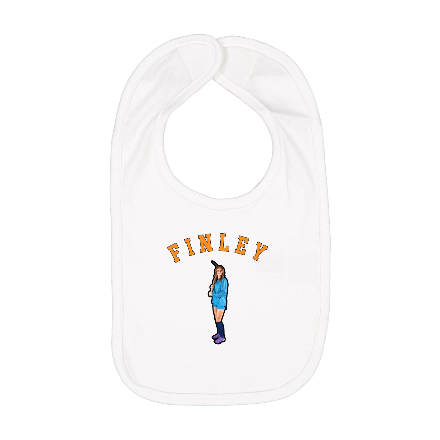 Infant Bib — Shirsey Arch in White