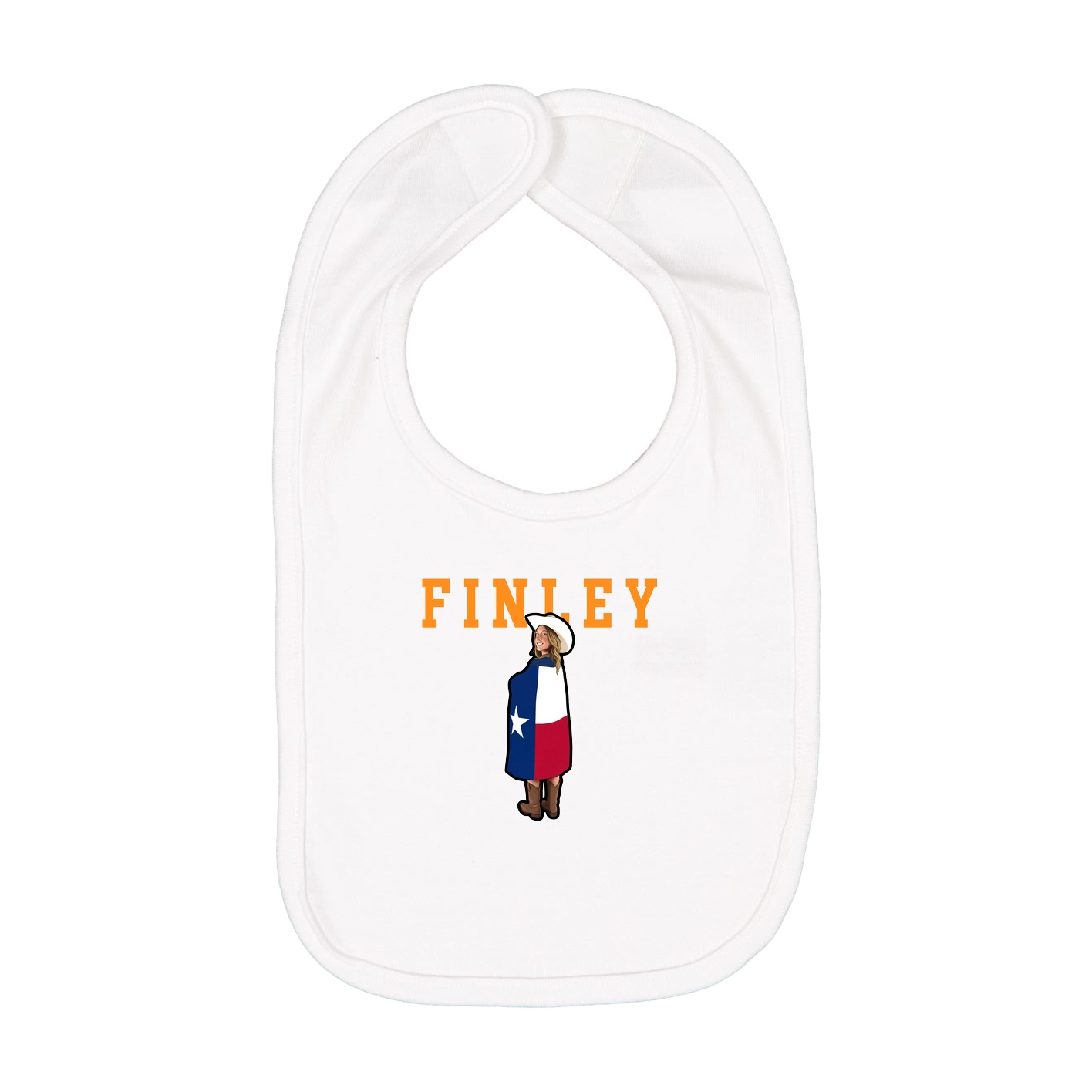 Infant Bib — Shirsey in White