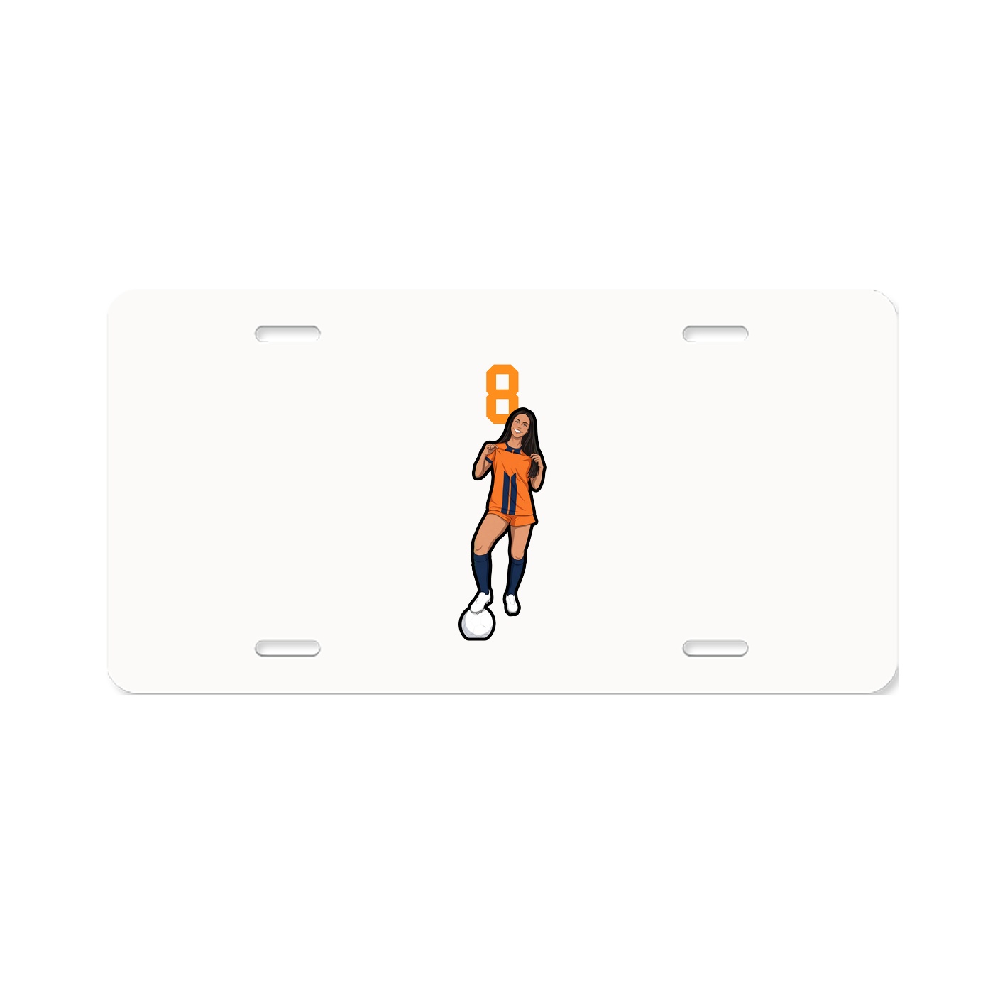 License Plate — Number Top in Classic