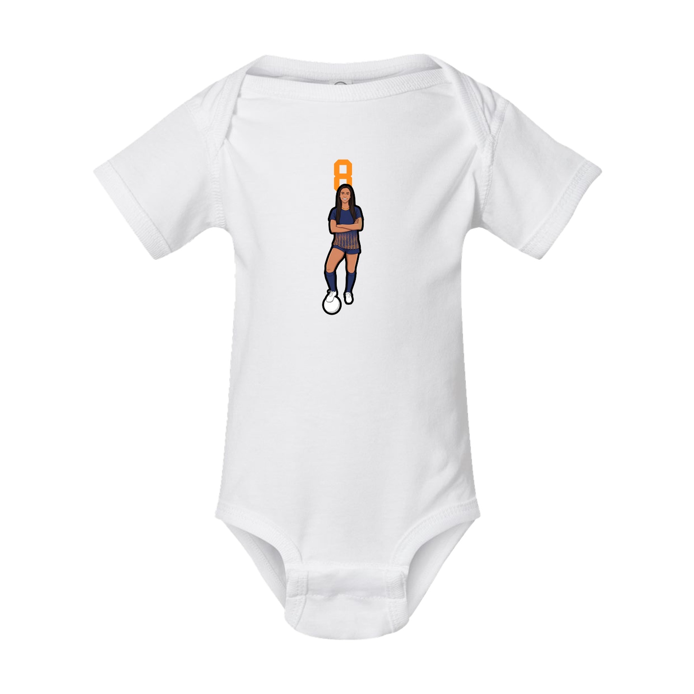 Baby Onesie — Number Top in White