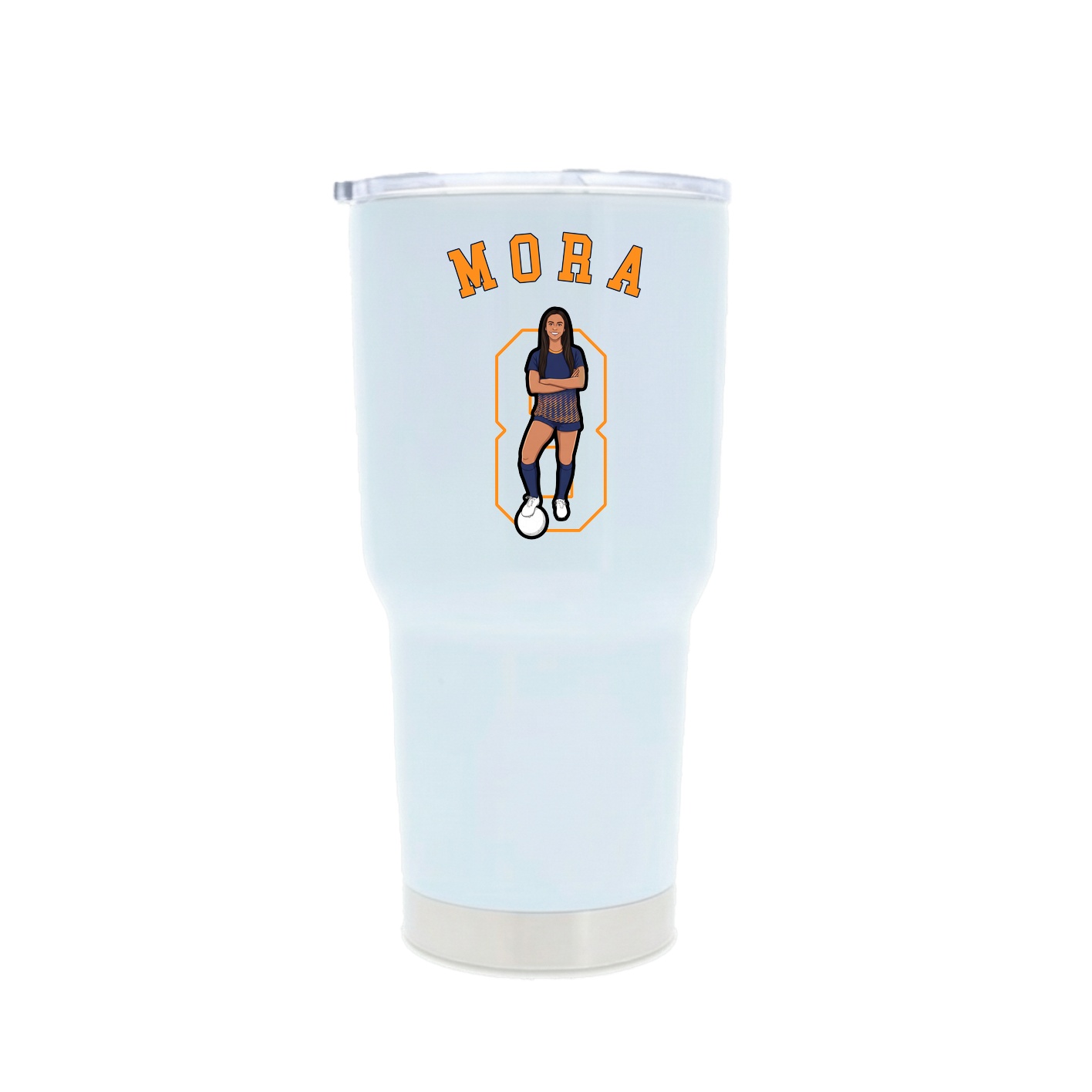 30oz Stainless Steel Tumbler — Shirsey Arch in White