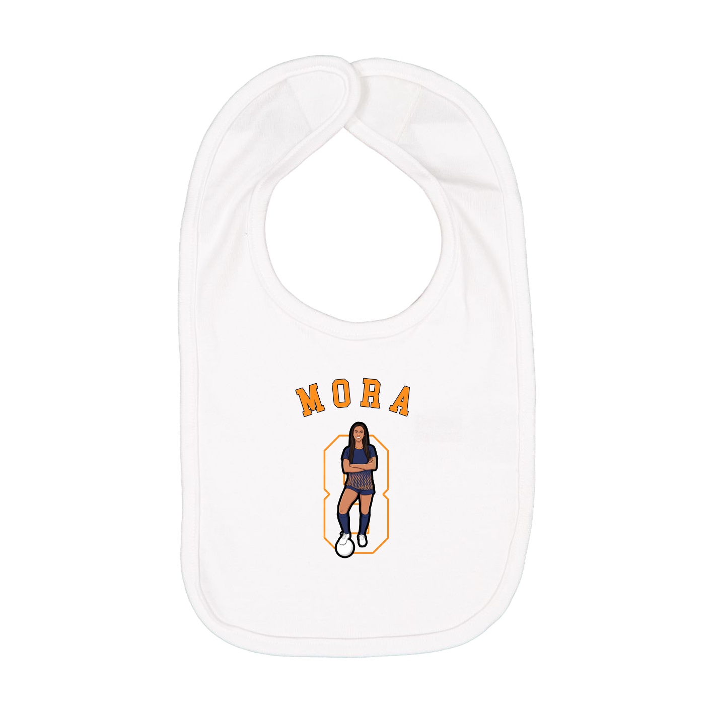 Infant Bib — Shirsey Arch in White