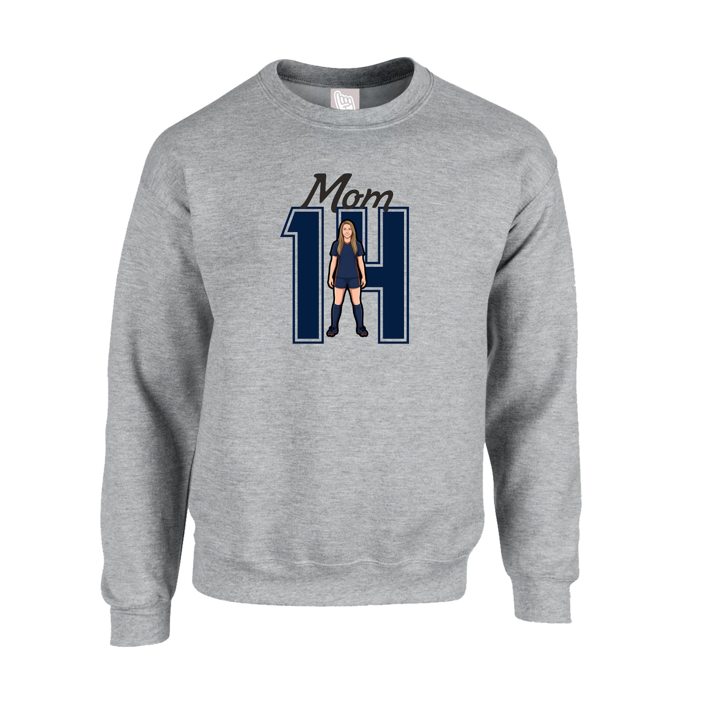 Fleece Crew — Mothers Day Shirsey in Grey