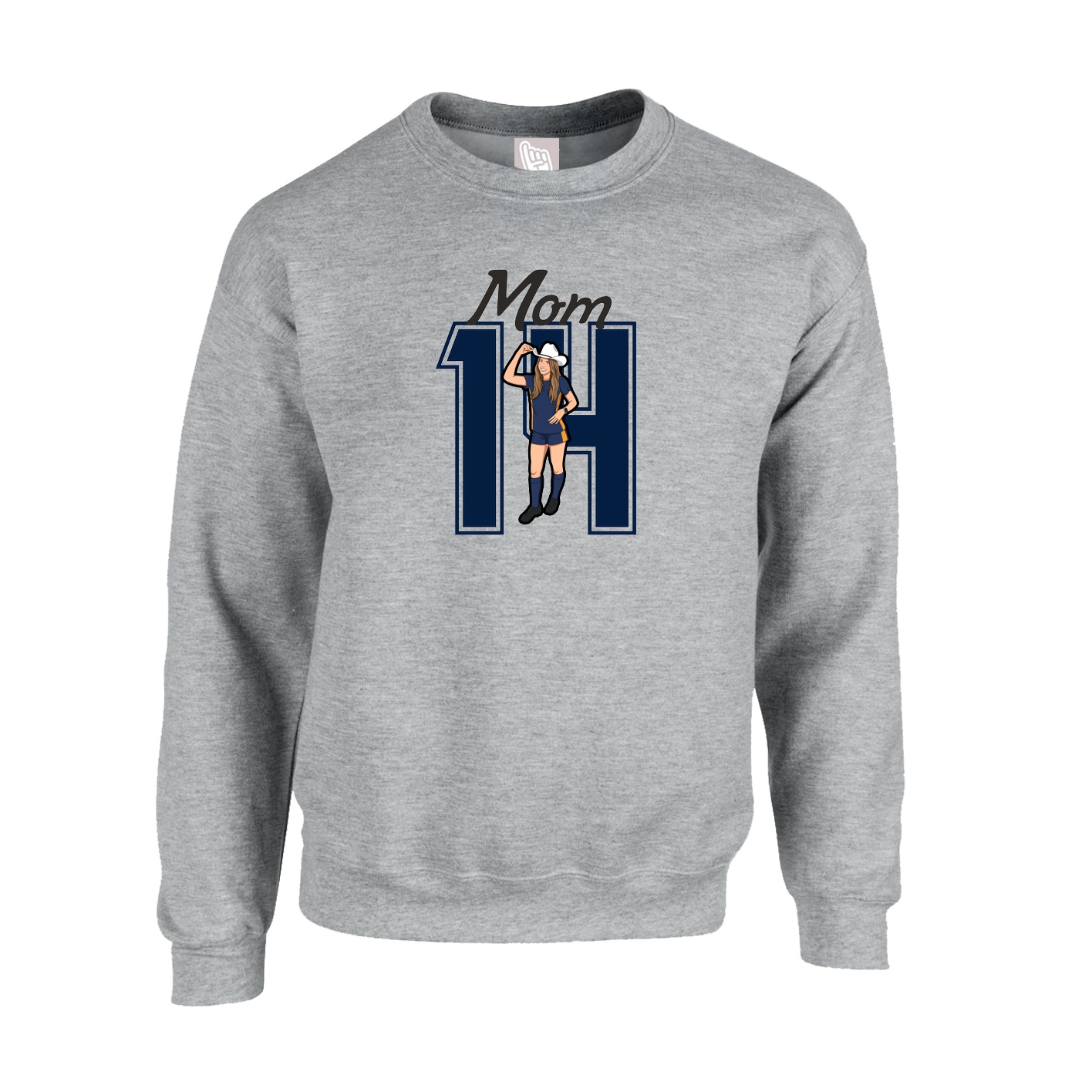 Fleece Crew — Mothers Day Shirsey in Grey
