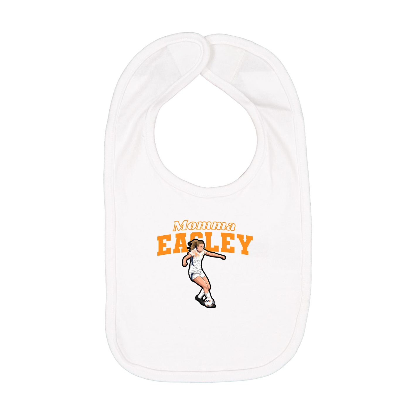Infant Bib — Mothers Day Block in White