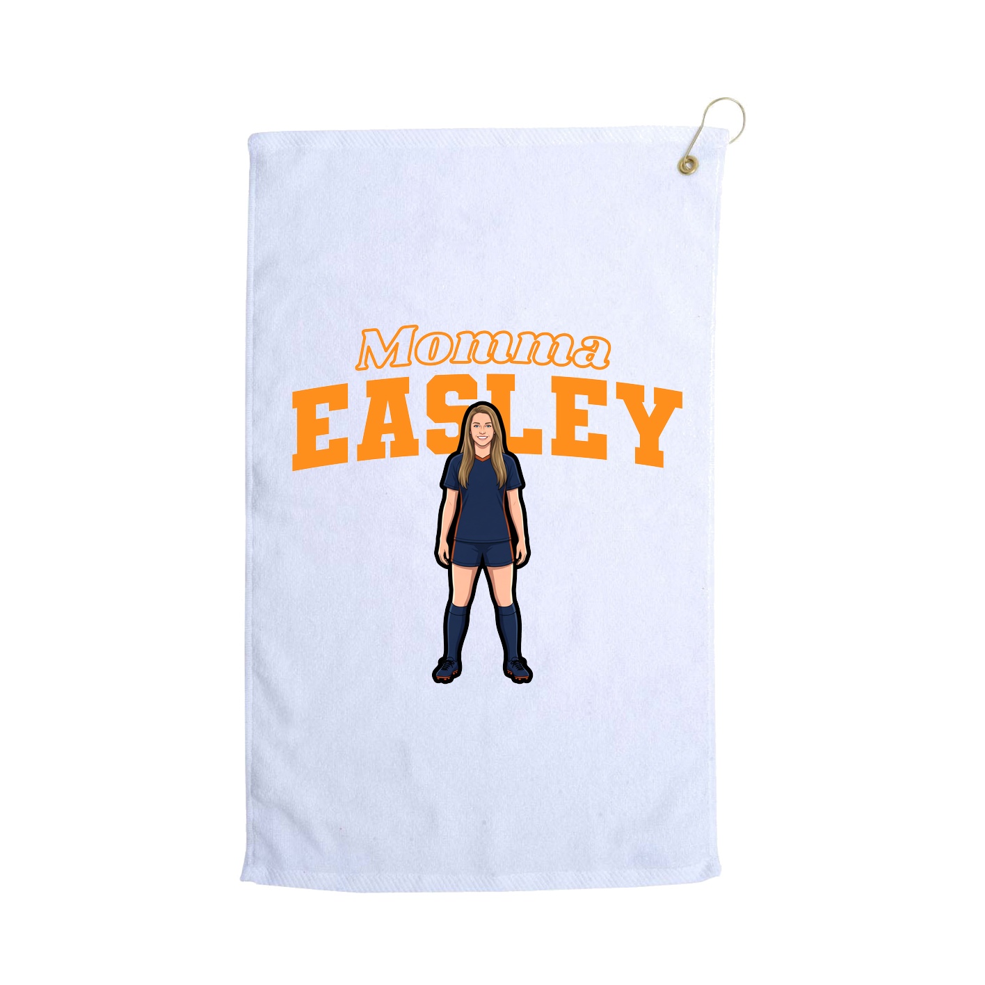 Golf Towel — Mothers Day Block in White