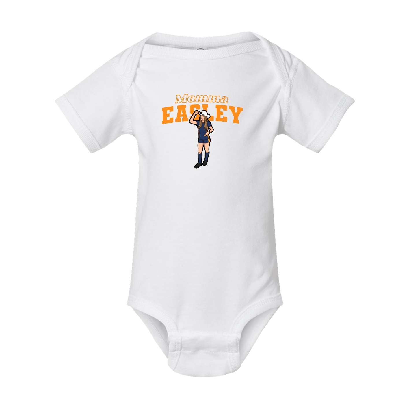 Baby Onesie — Mothers Day Block in White