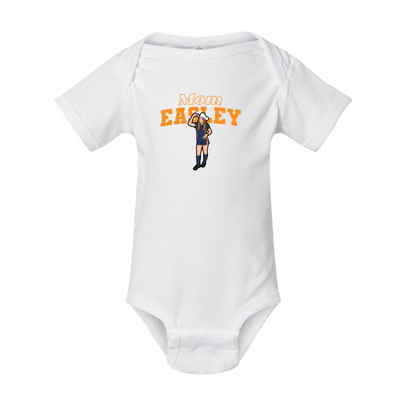 Baby Onesie — Mothers Day Block in White