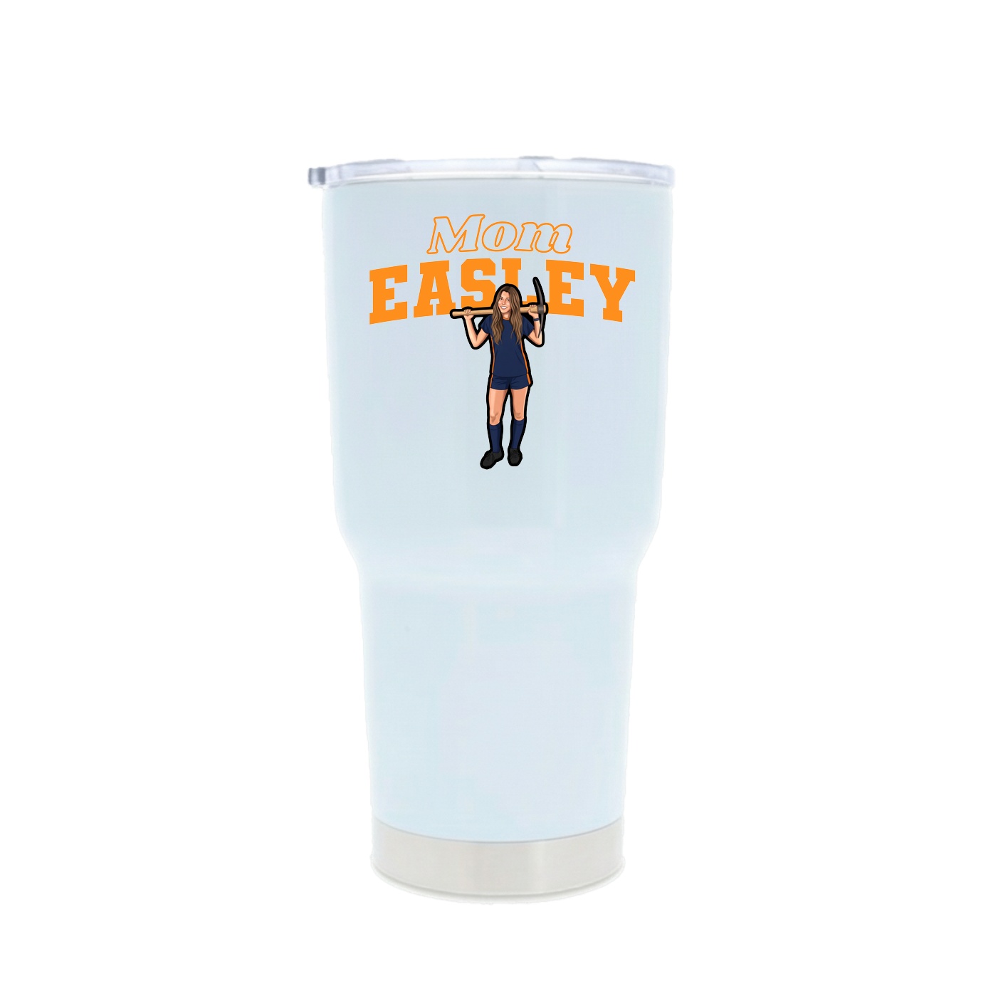 30oz Stainless Steel Tumbler — Mothers Day Block in White