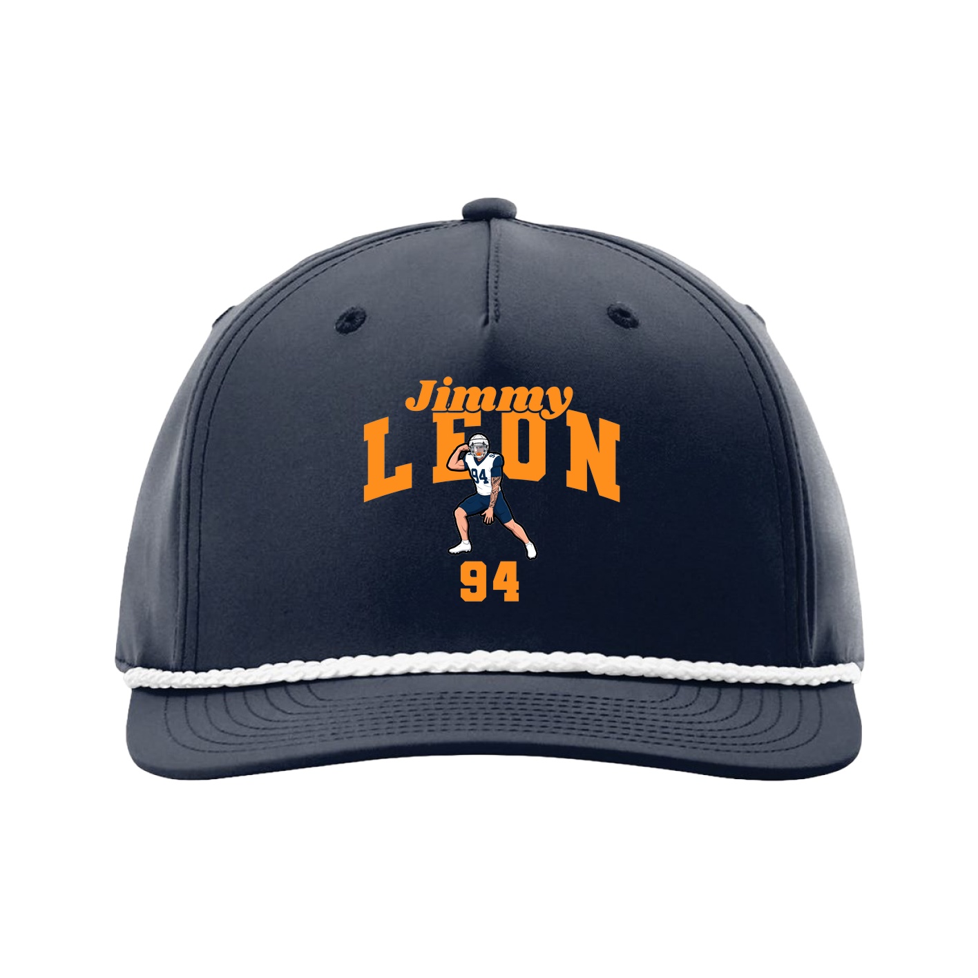 Five-Panel Classic Rope Cap — Signature Arch in Navy