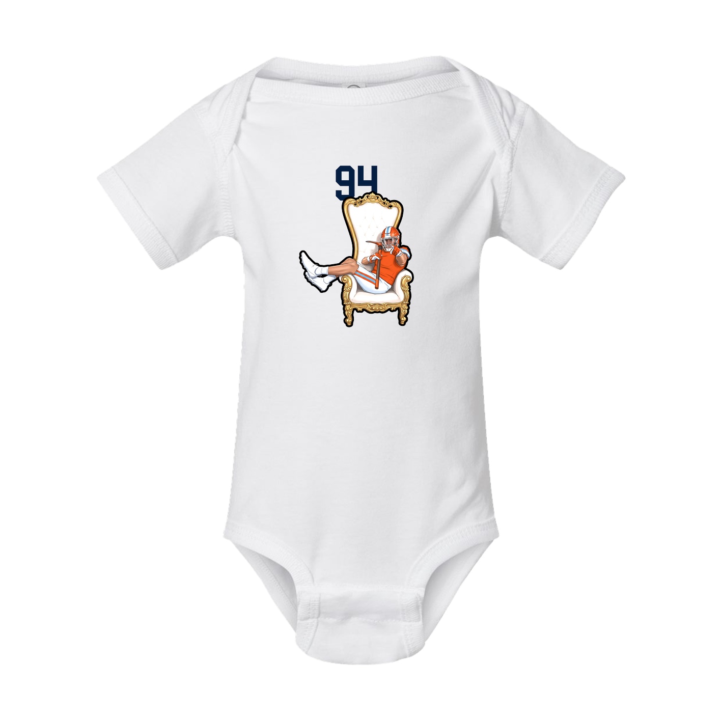 Baby Onesie — Number Top in White