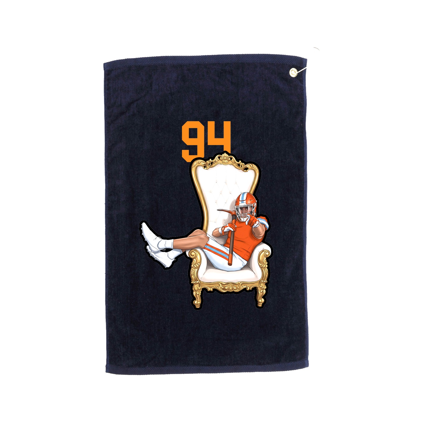 Golf Towel — Number Top in Navy