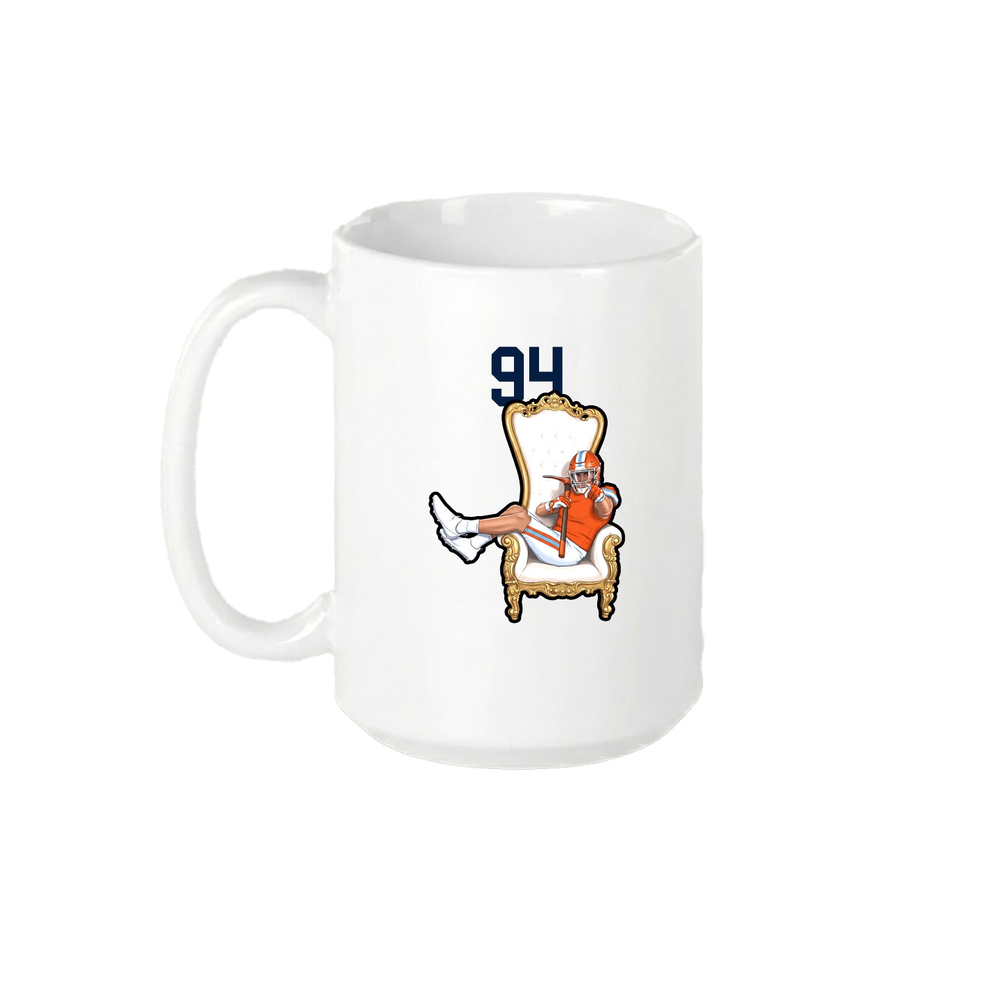 15oz Coffee Mug — Number Top in White