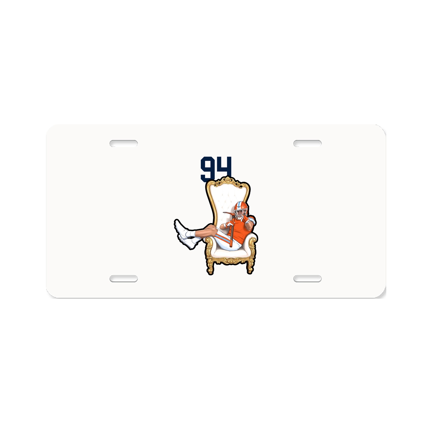 License Plate — Number Top in Classic