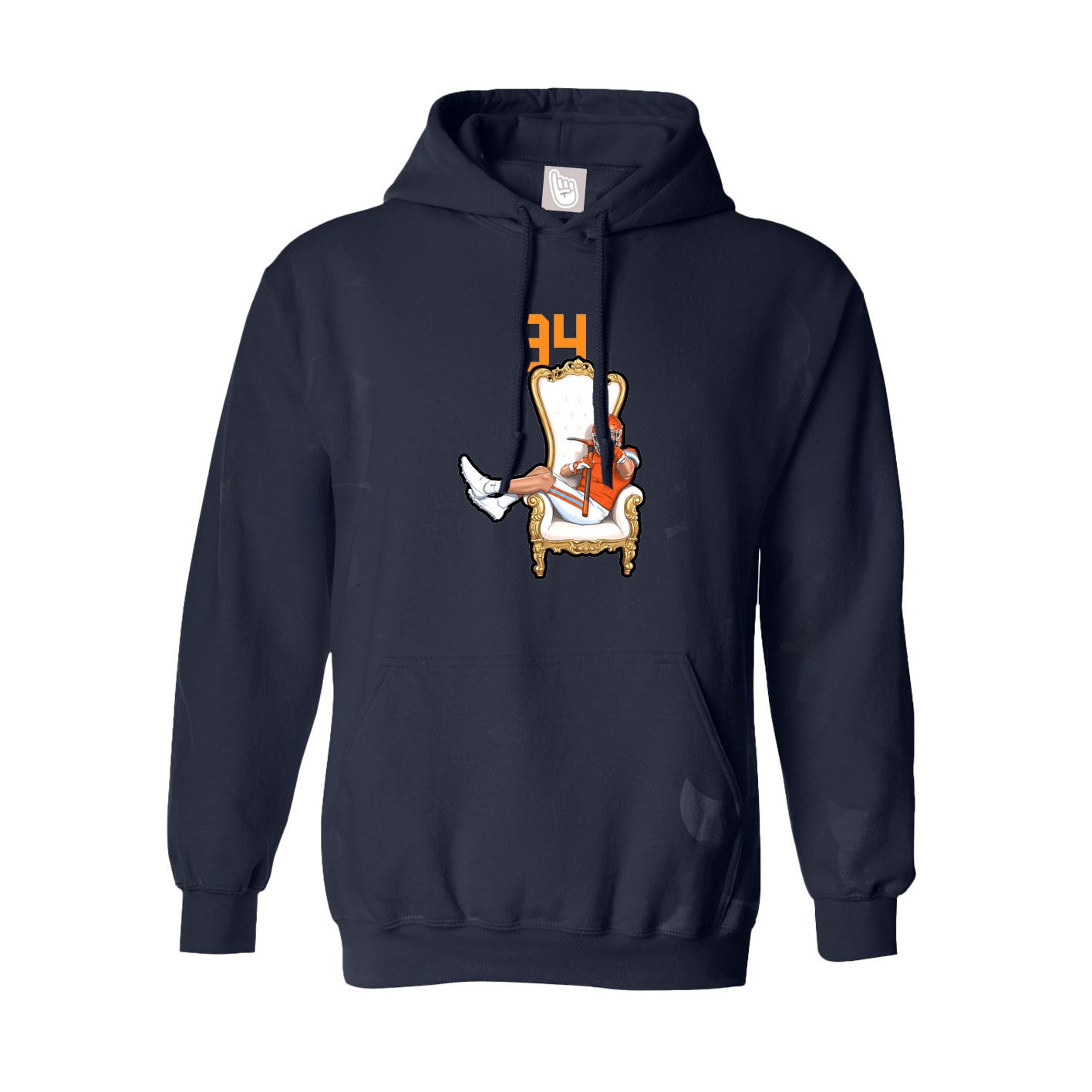 Hoodie — Number Top in Navy