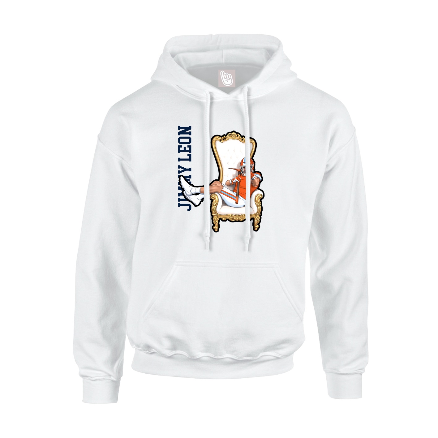 Hoodie — Name Vertical in White