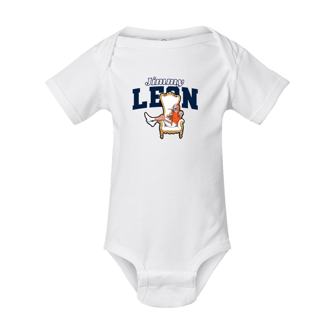 Baby Onesie — Name Arch in White