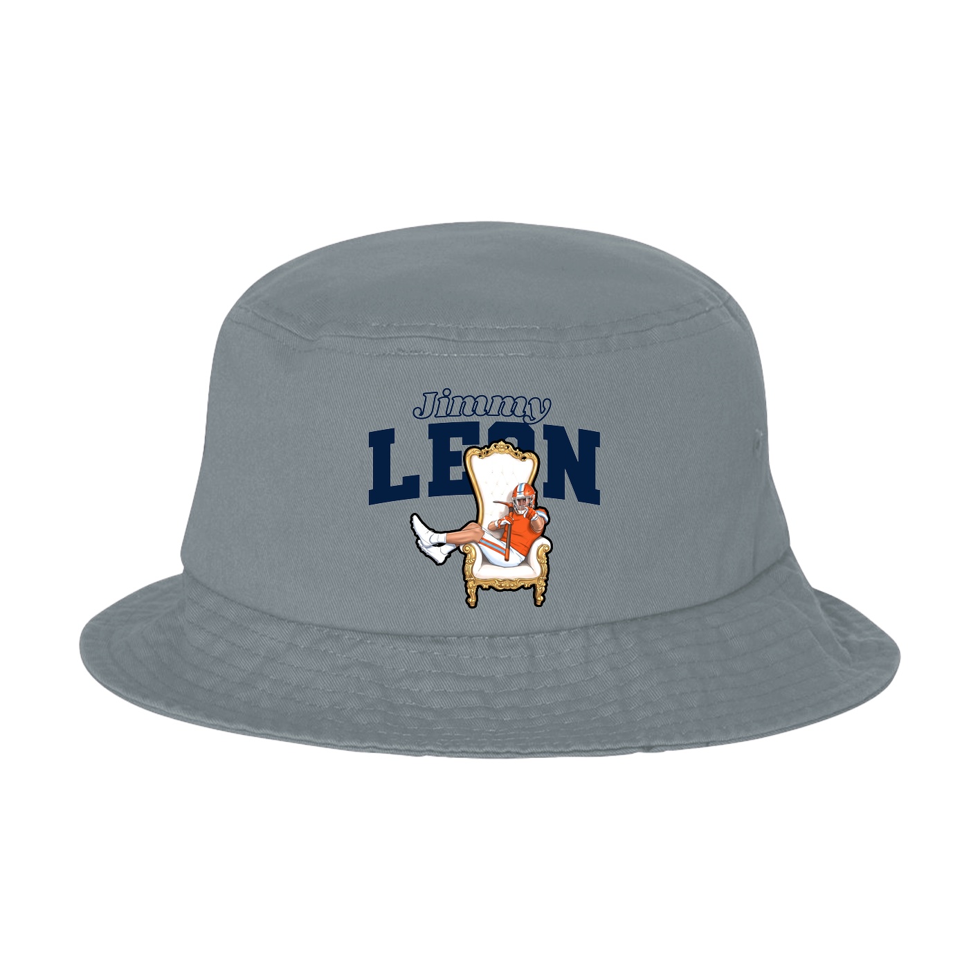 Bucket Cap — Name Arch in Grey