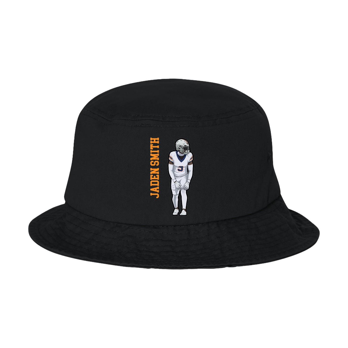 Bucket Cap — Name Vertical in Black