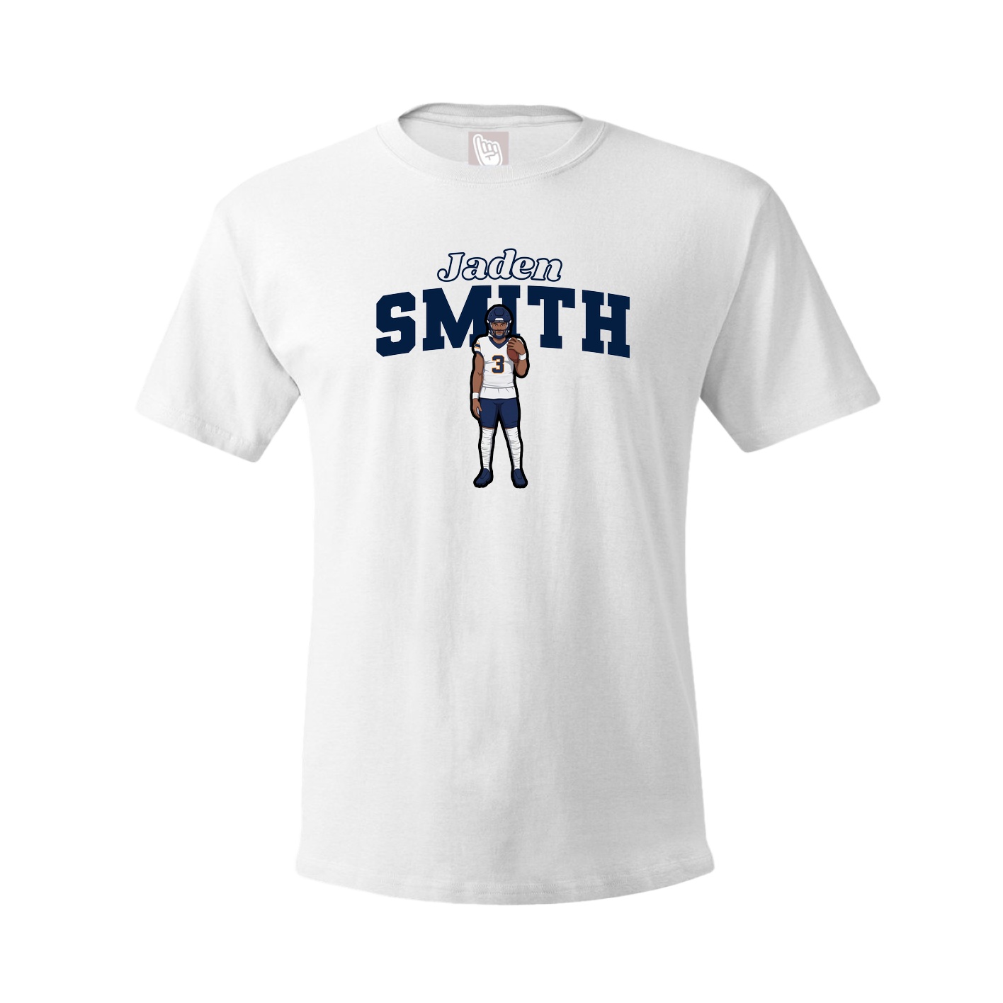Youth Tee — Name Arch in White