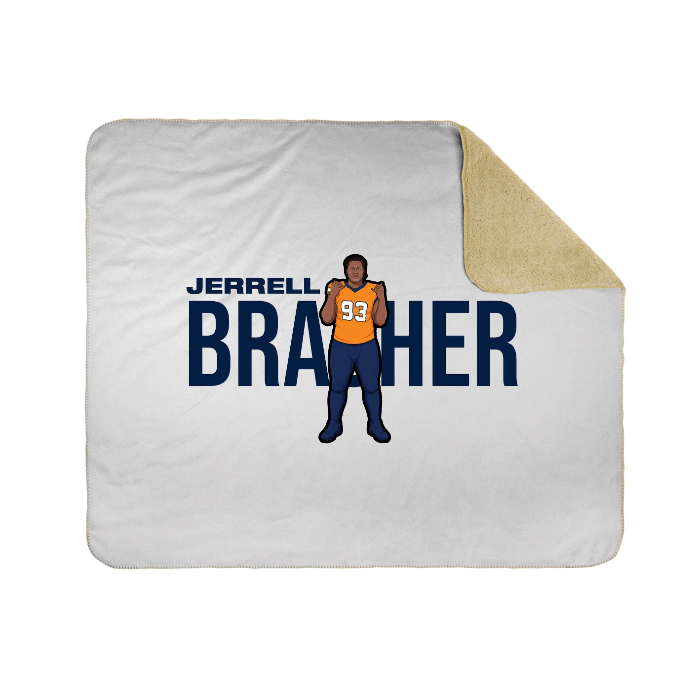 Throw Blanket — Player Name in White