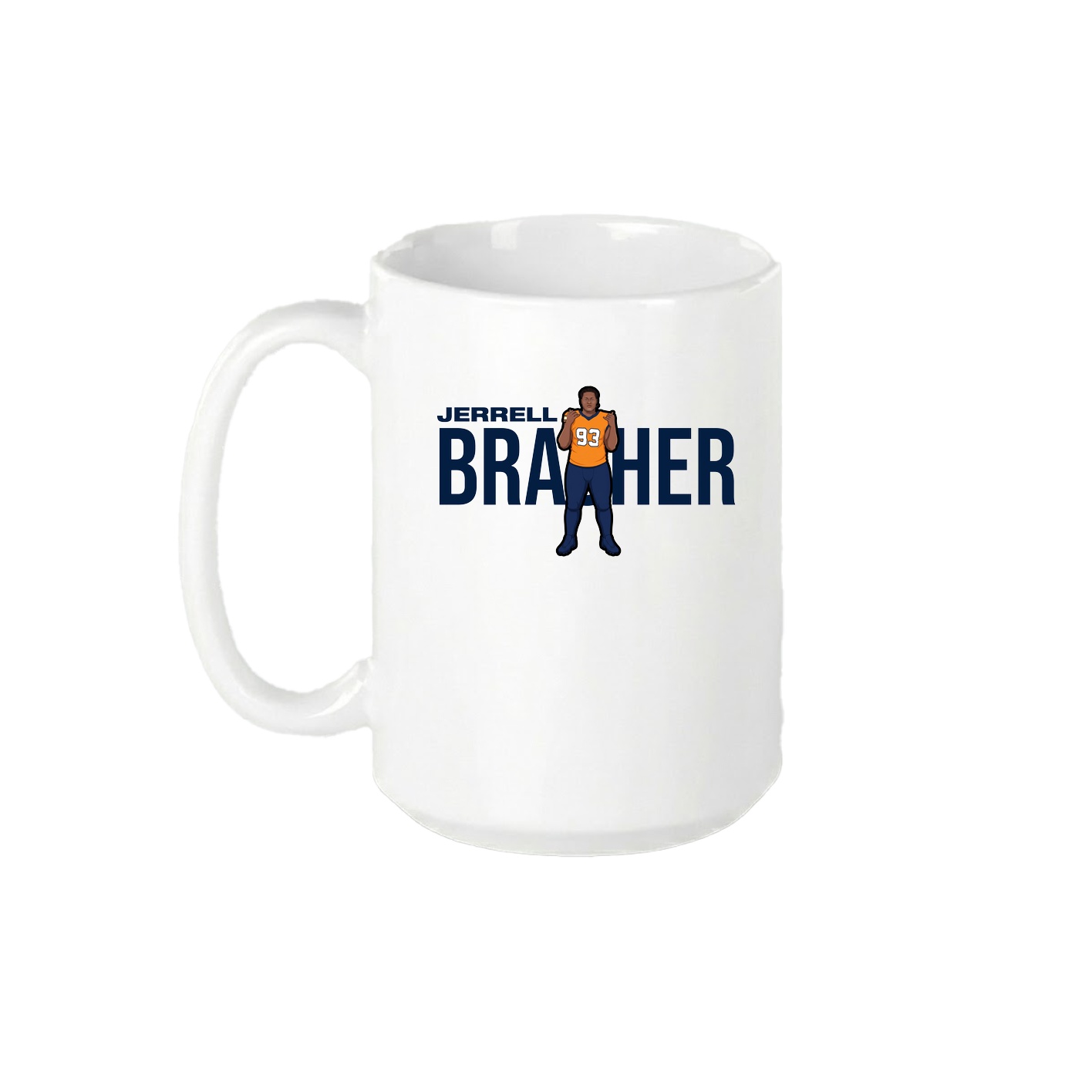 15oz Coffee Mug — Player Name in White