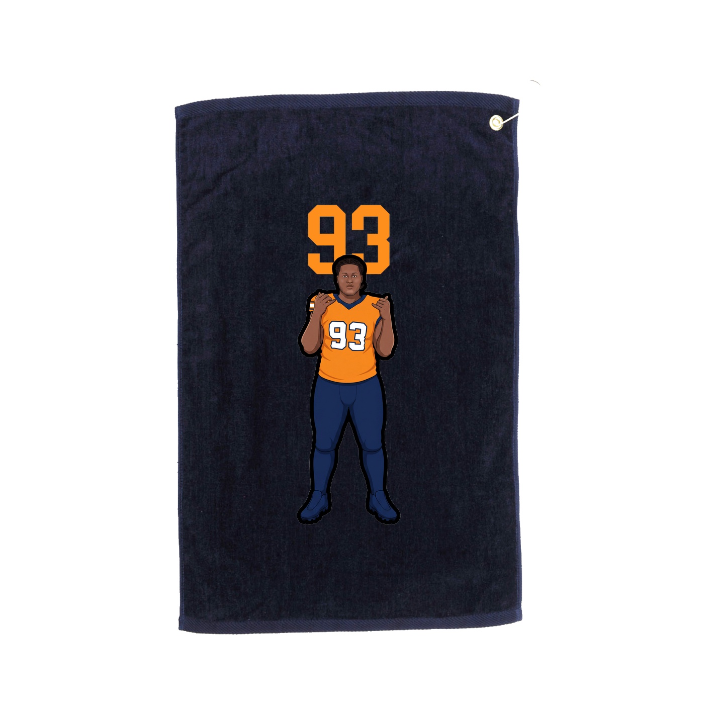 Golf Towel — Number Top in Navy