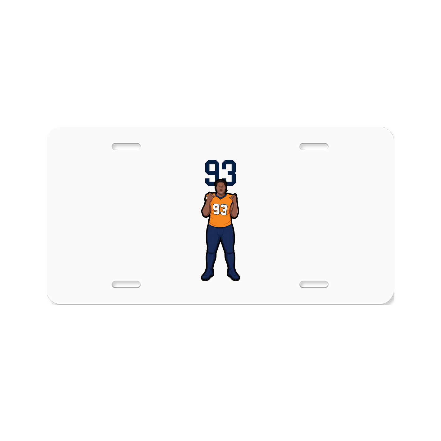 License Plate — Number Top in Classic