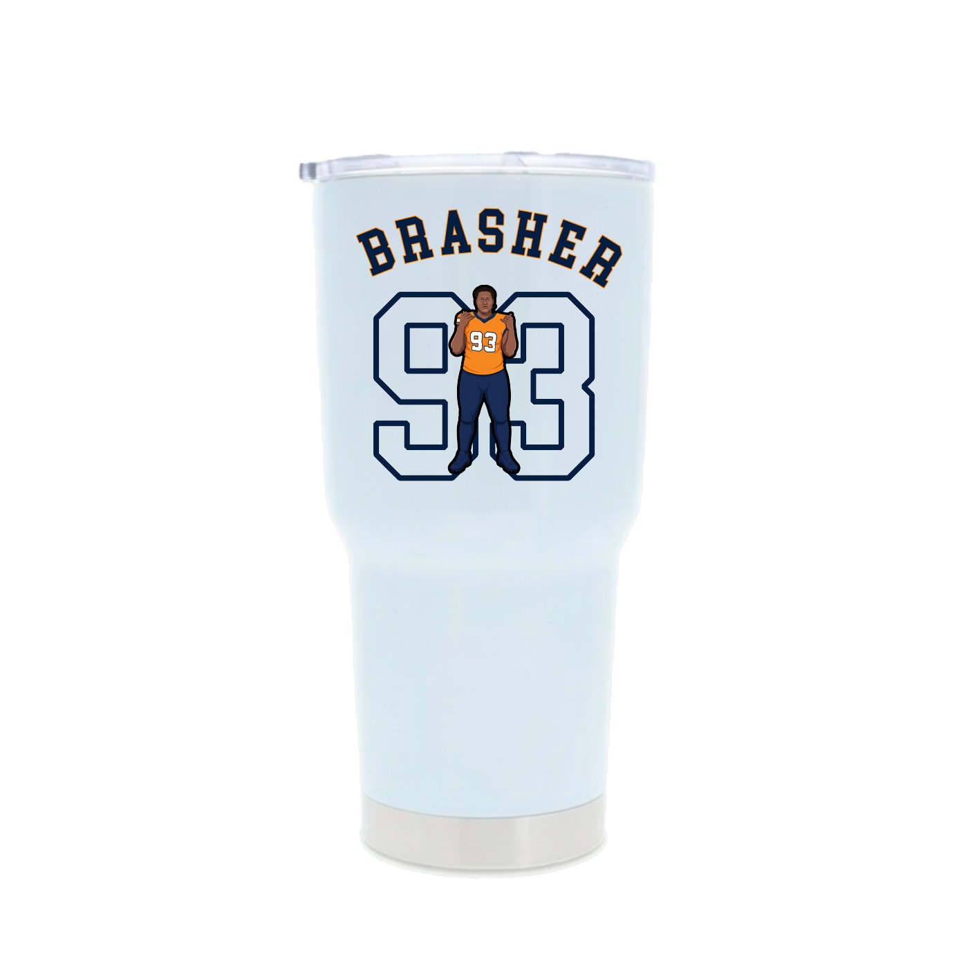 30oz Stainless Steel Tumbler — Shirsey Arch in White