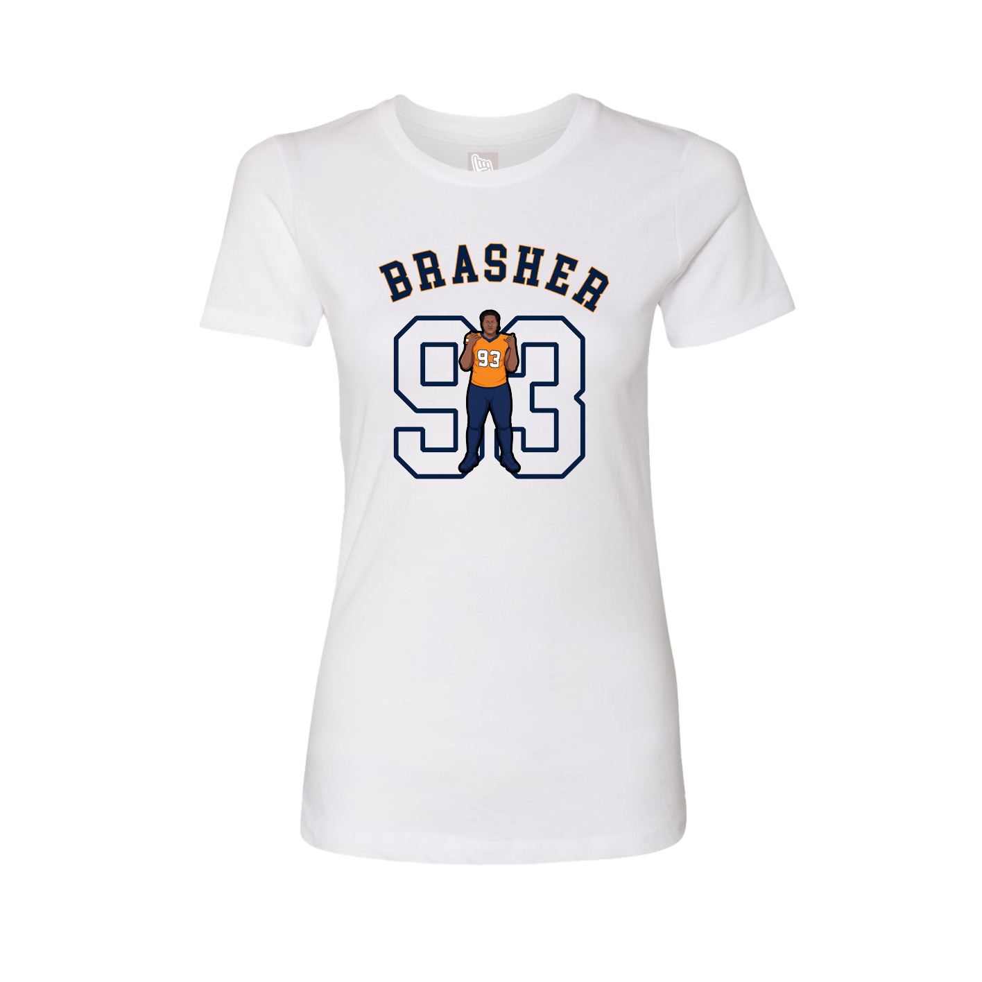 Fitted Women's Tee — Shirsey Arch in White