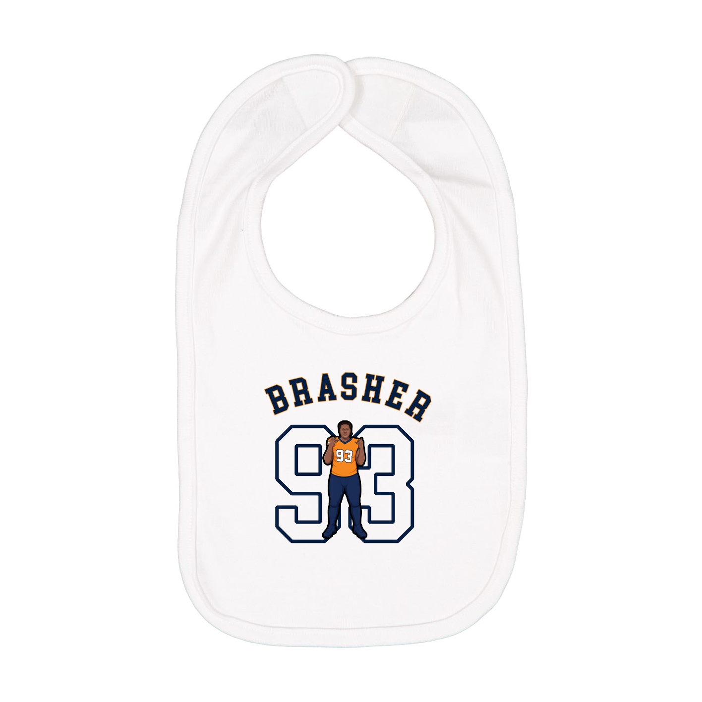 Infant Bib — Shirsey Arch in White