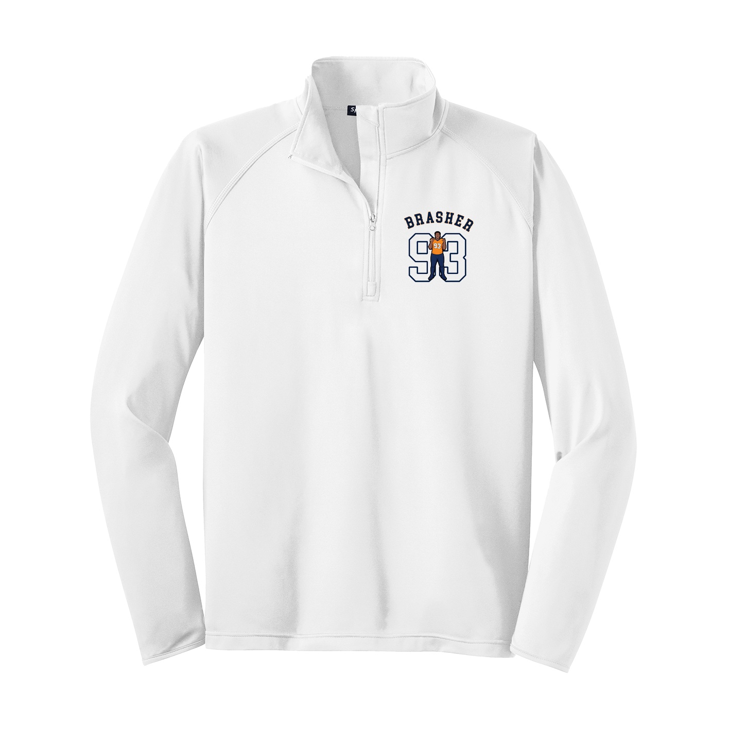 Q-Zip Pullover — Shirsey Arch in White