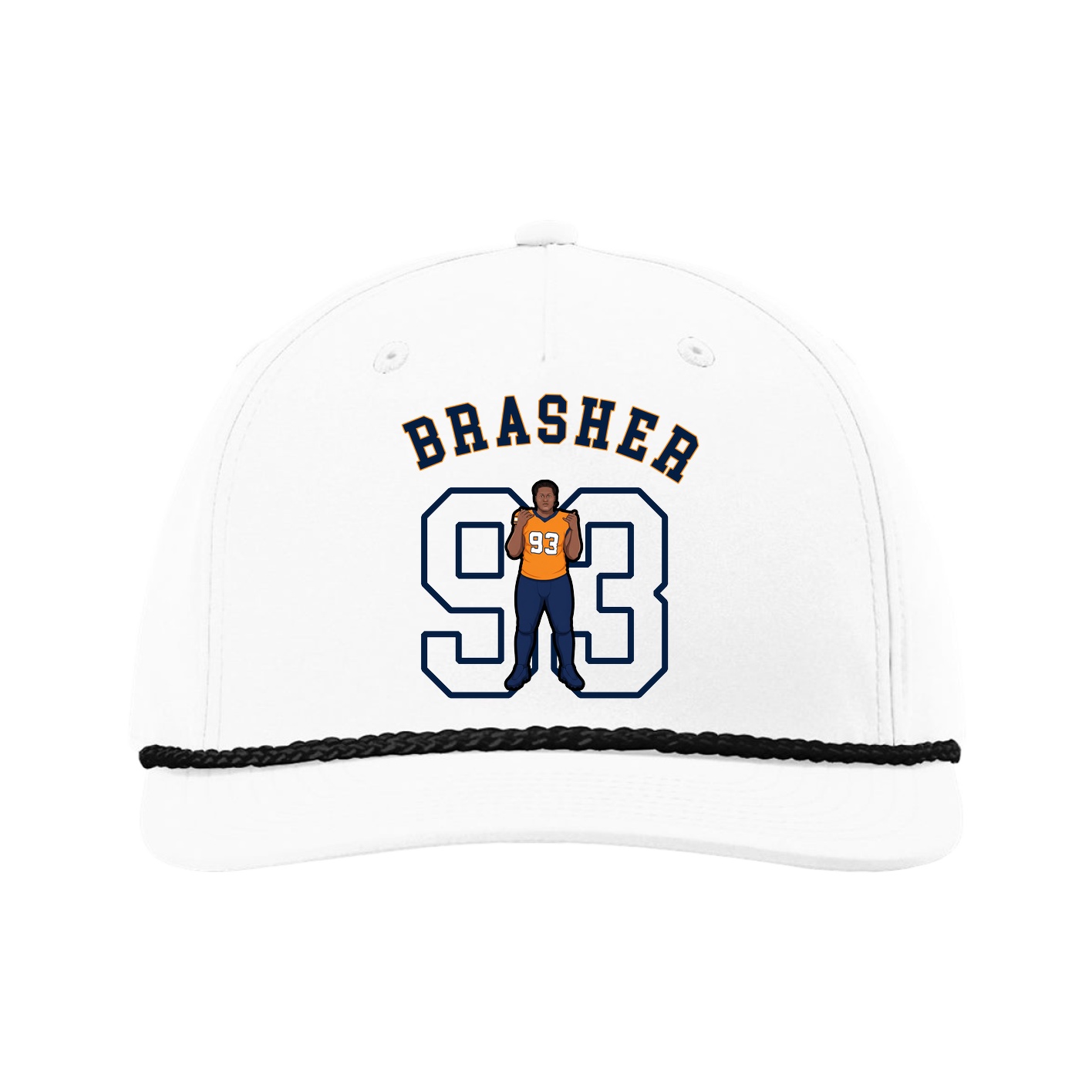 Five-Panel Classic Rope Cap — Shirsey Arch in White
