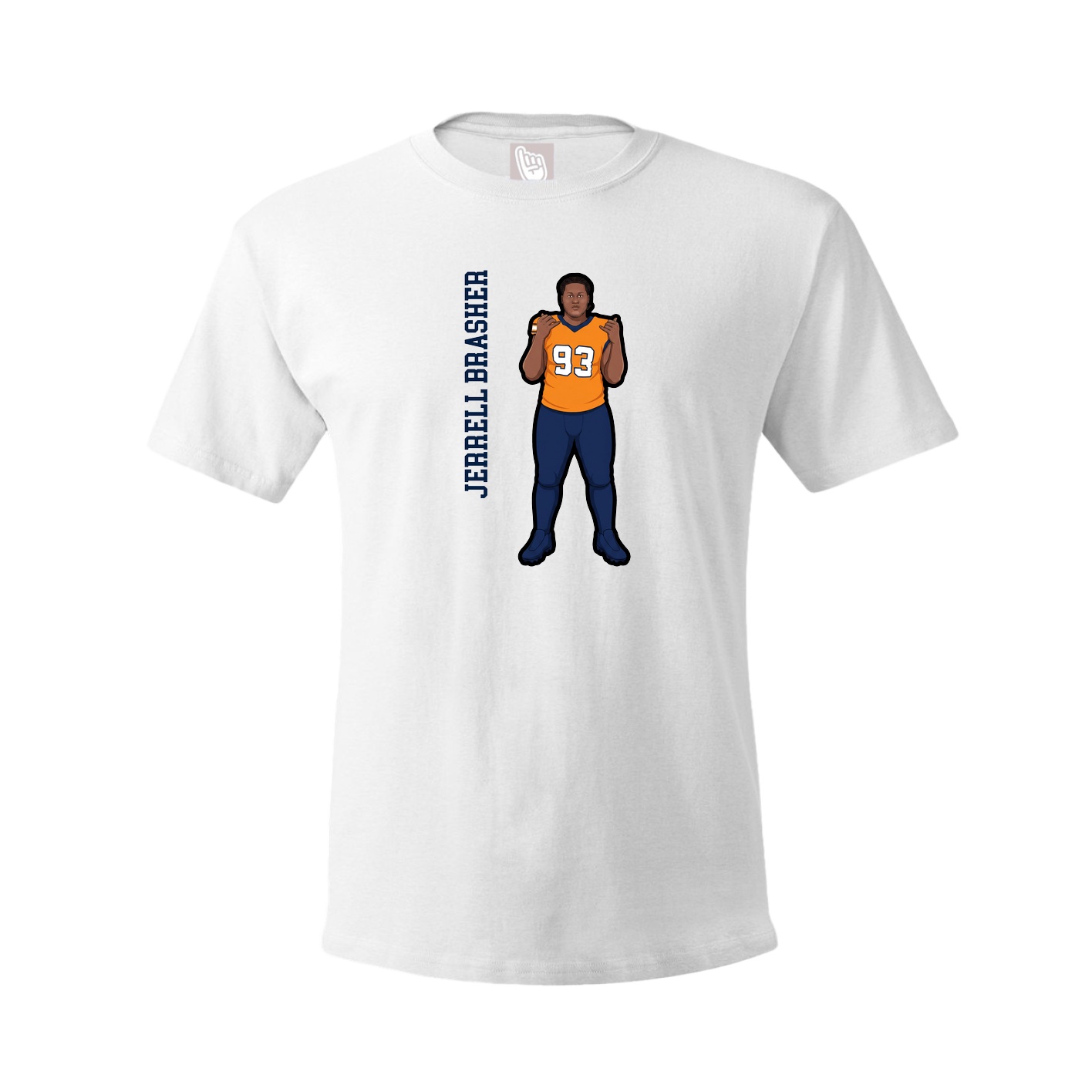 Youth Tee — Name Vertical in White