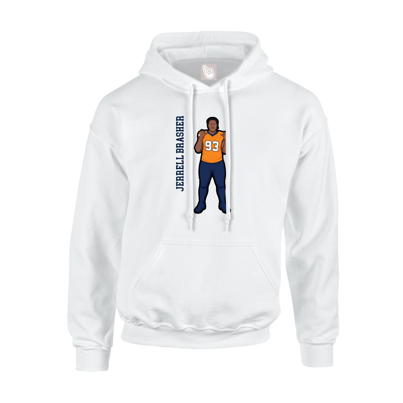 Youth Hoodie — Name Vertical in White