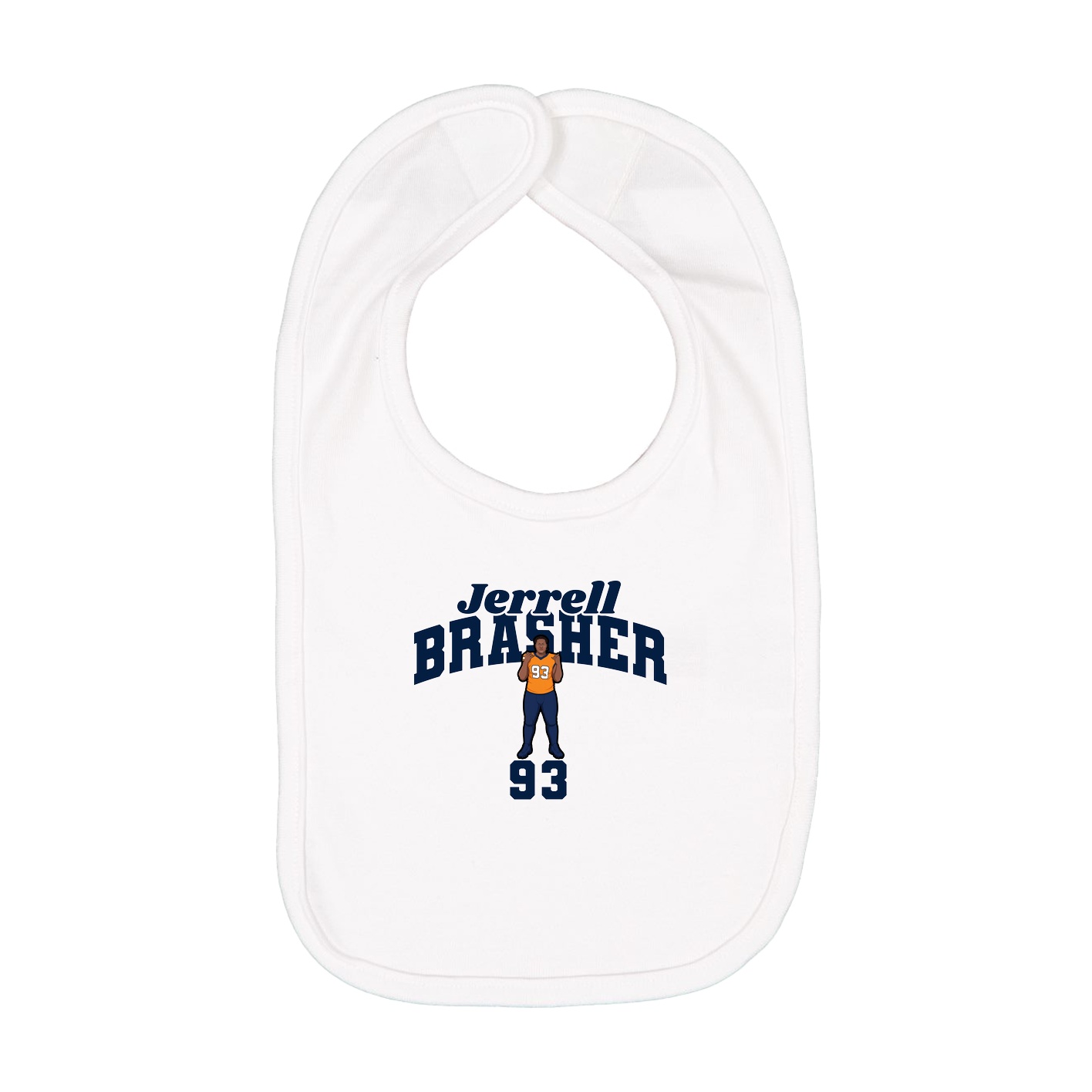 Infant Bib — Signature Arch in White