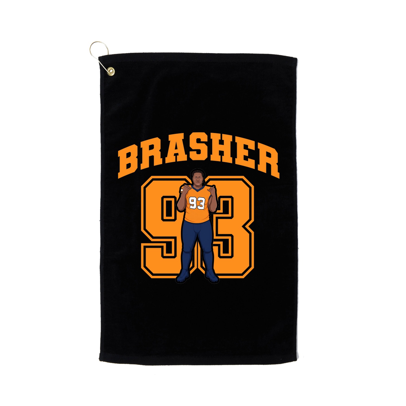 Golf Towel — Number in Black
