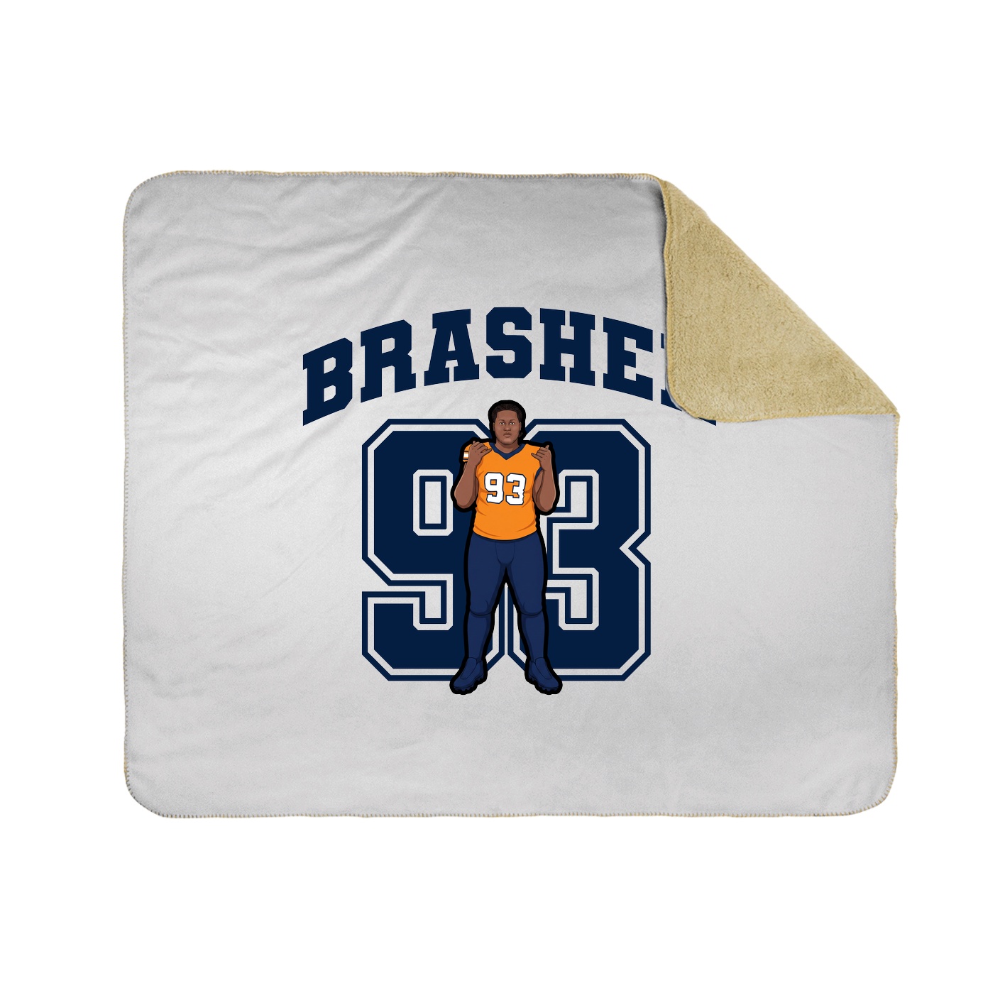 Throw Blanket — Number in White
