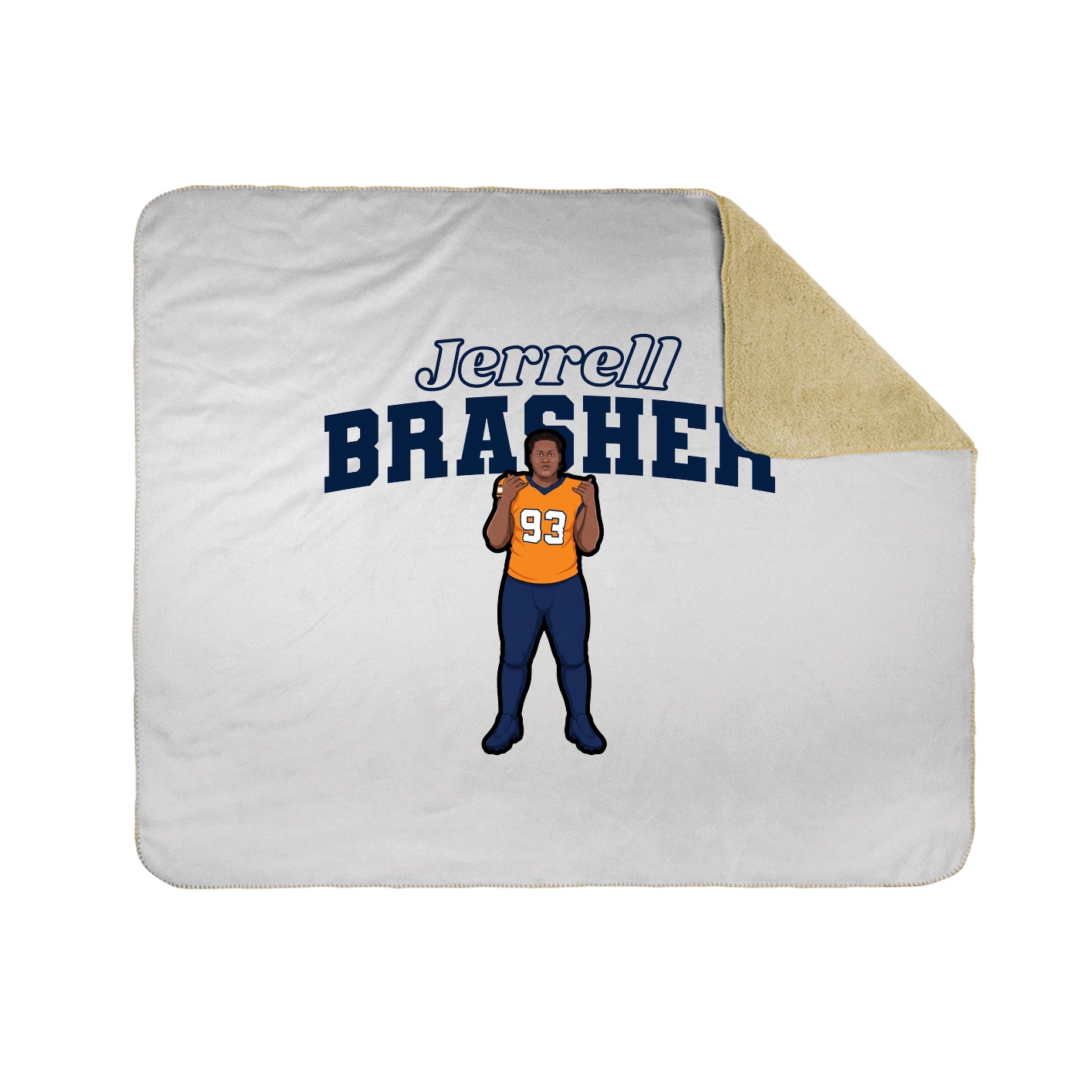 Throw Blanket — Name Arch in White