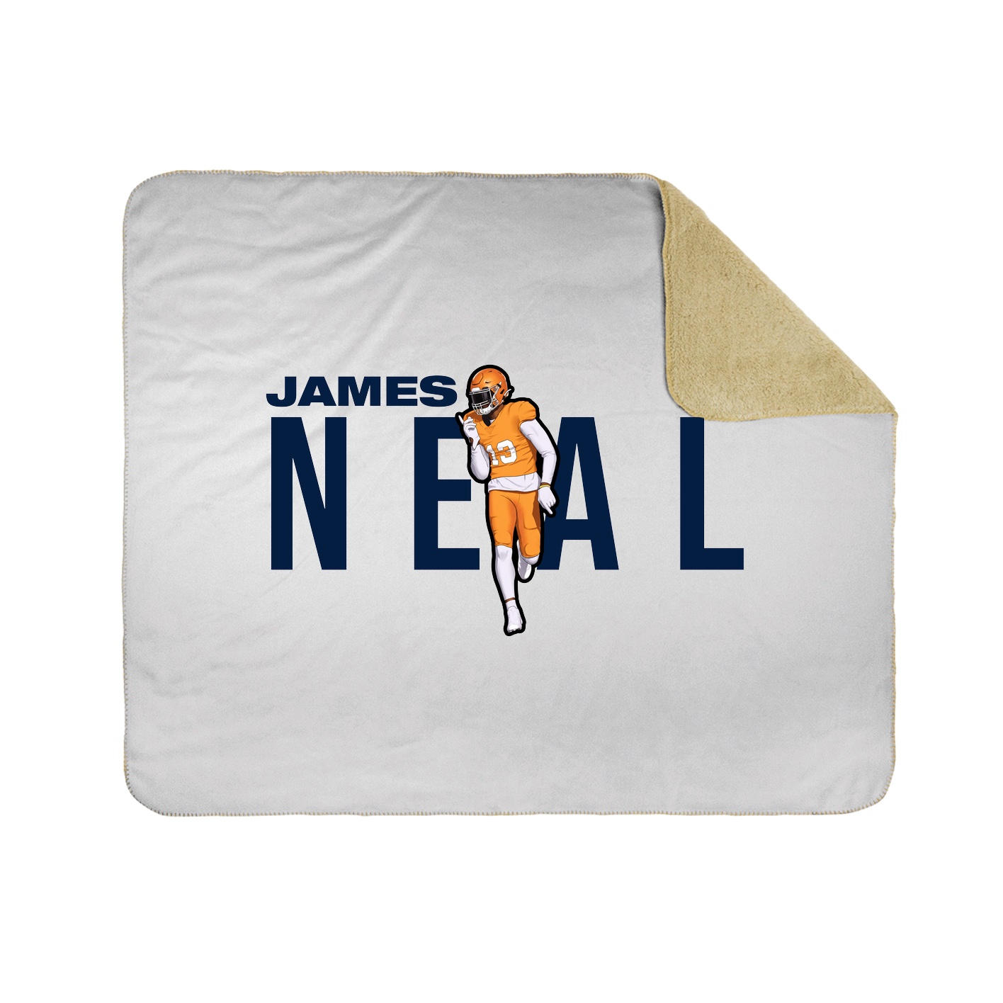 Throw Blanket — Player Name in White