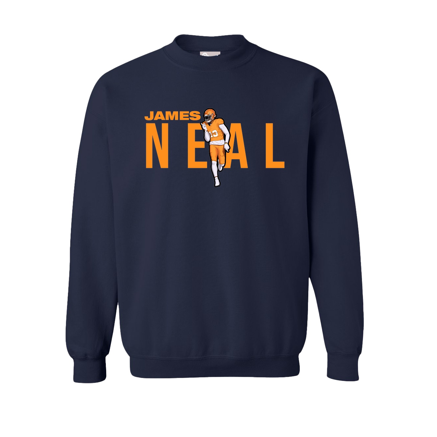 Fleece Crew — Player Name in Navy