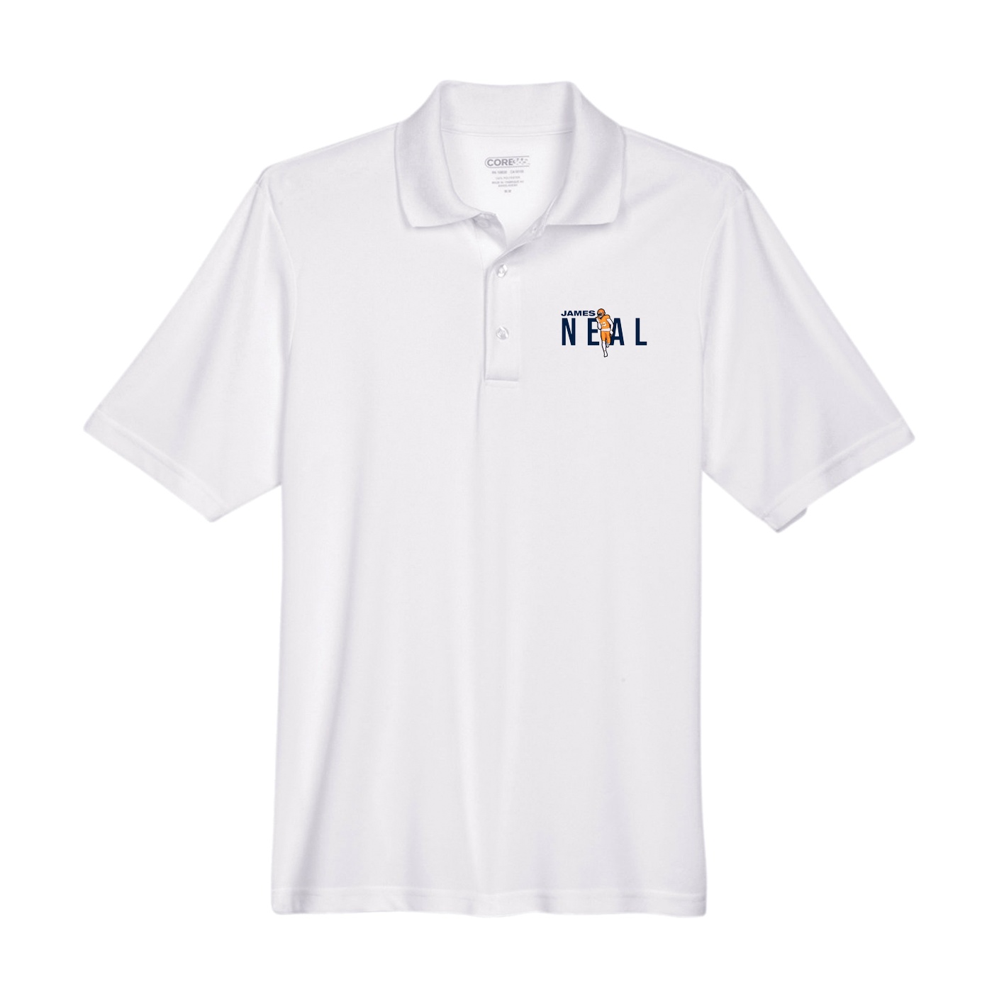 Performance Polo — Player Name in White