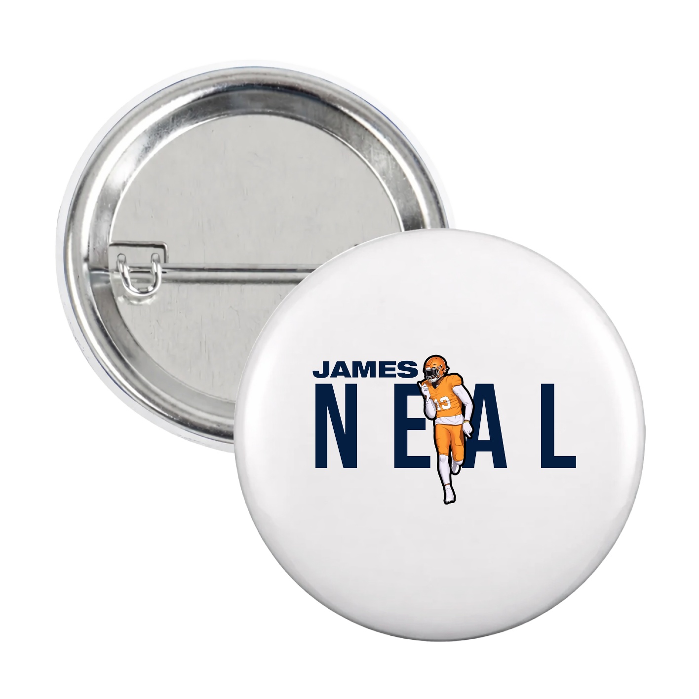 Game Day Button — Player Name in White