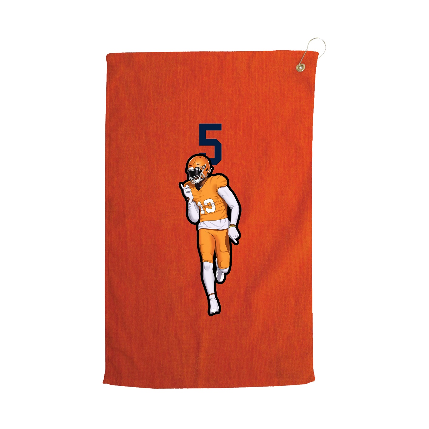 Golf Towel — Number Top in Orange