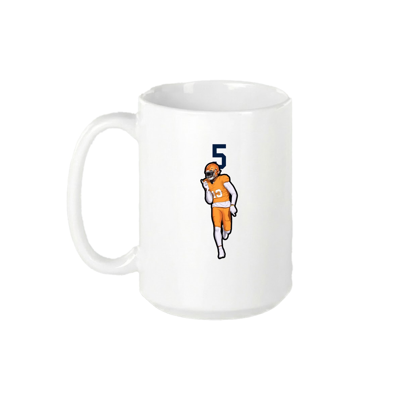 15oz Coffee Mug — Number Top in White