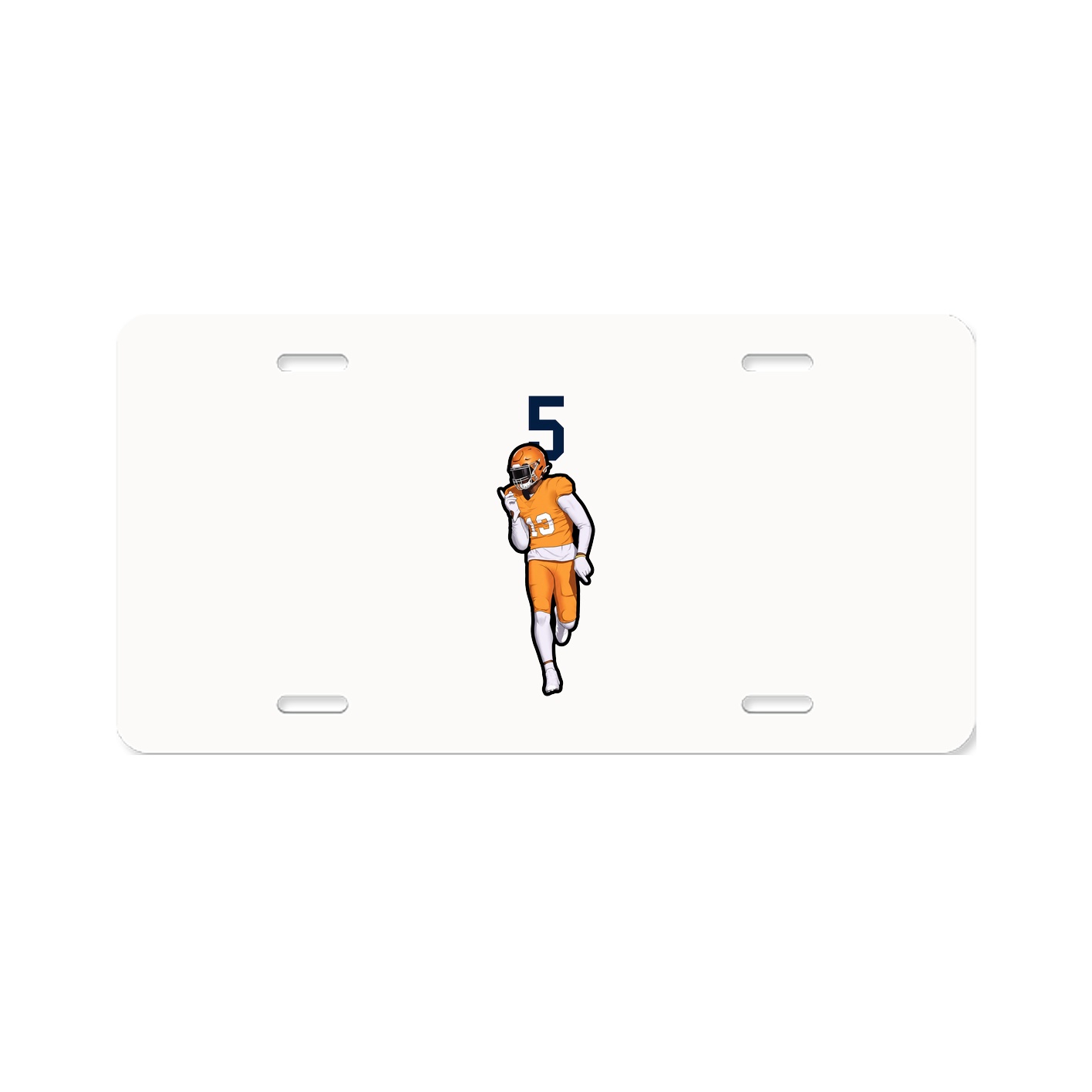 License Plate — Number Top in Classic