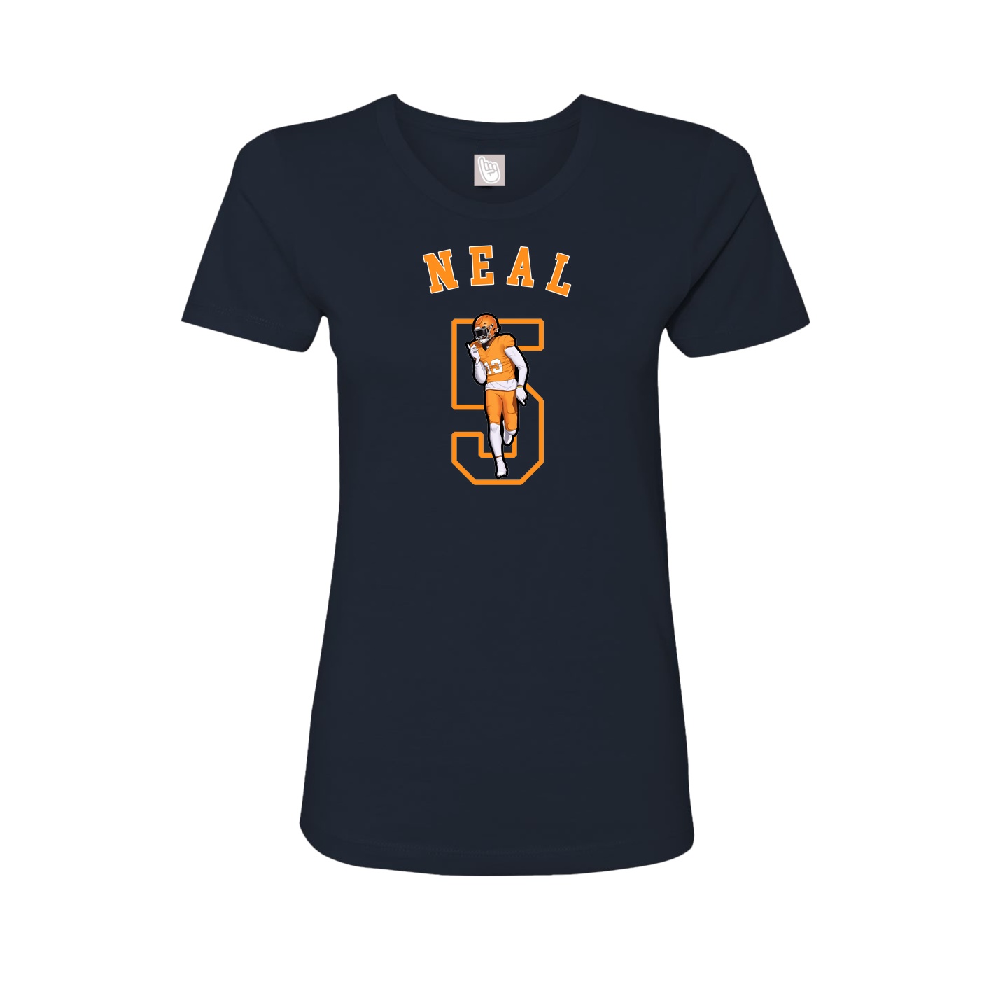 Fitted Women's Tee — Shirsey Arch in Navy