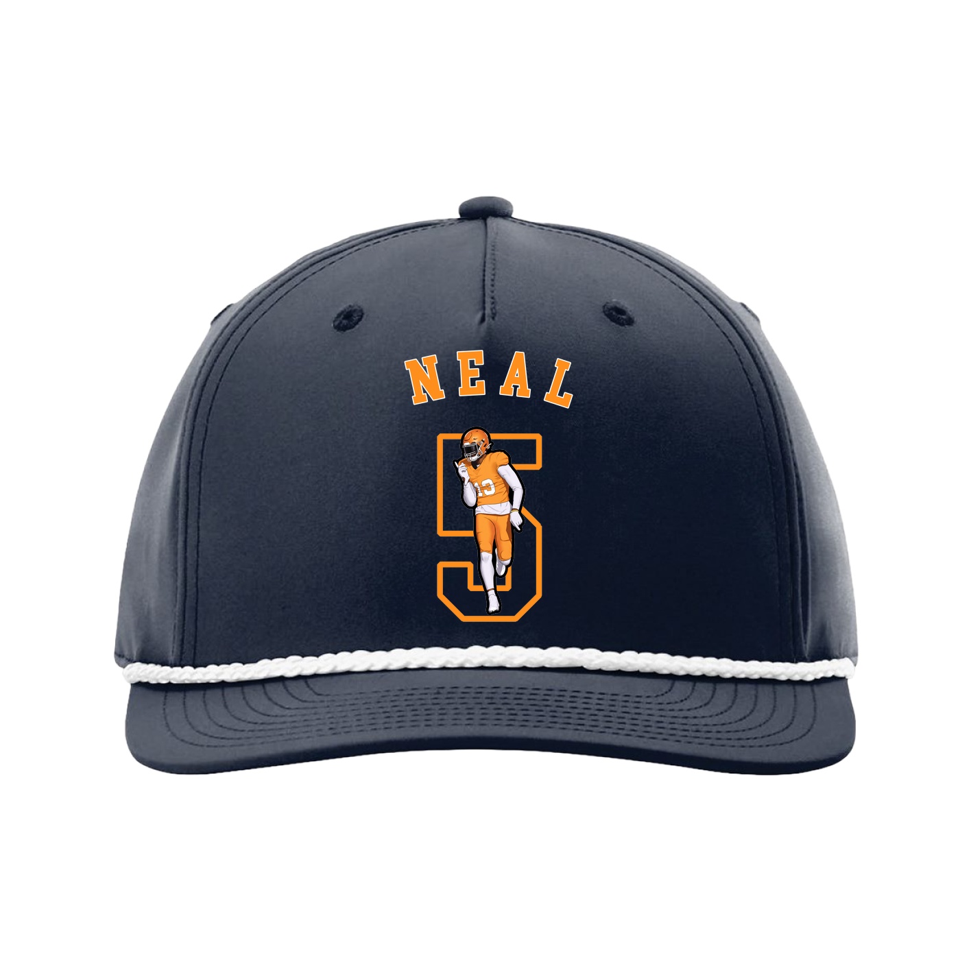 Five-Panel Classic Rope Cap — Shirsey Arch in Navy