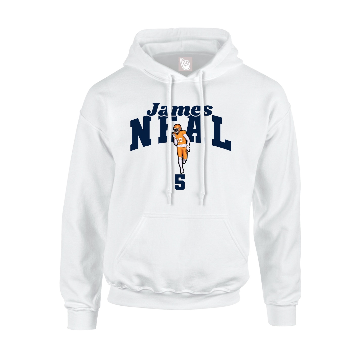 Youth Hoodie — Signature Arch in White